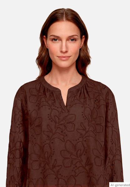Betty Barclay Muskat Women Long-Sleeved Slip-On Blouse with Embroidery SKU: 8114-1664_7063 Image 07