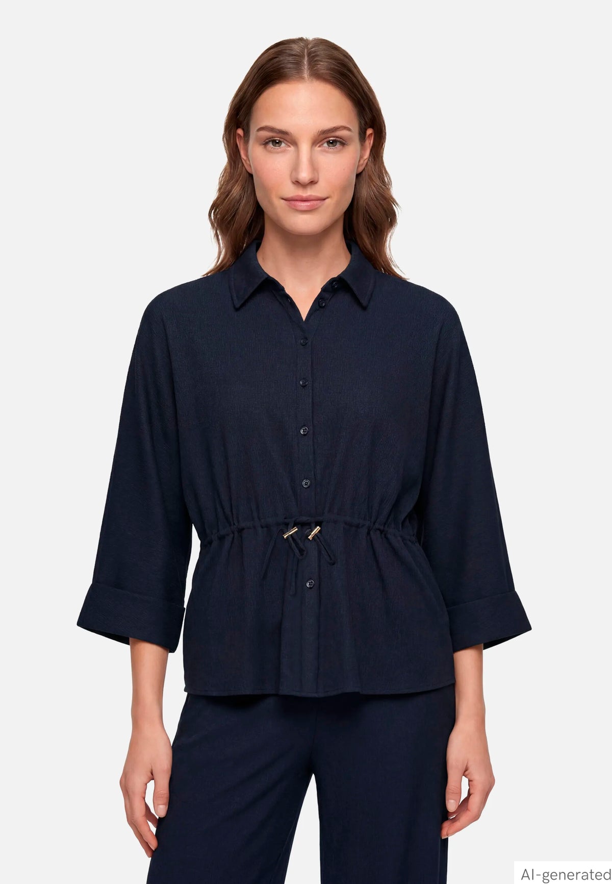 Betty Barclay Dark Sky Women Shirt Blouse with Belt SKU: 8115-1705_8345 Image 02