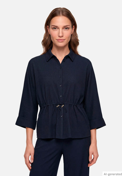 Betty Barclay Dark Sky Women Shirt Blouse with Belt SKU: 8115-1705_8345 Image 02