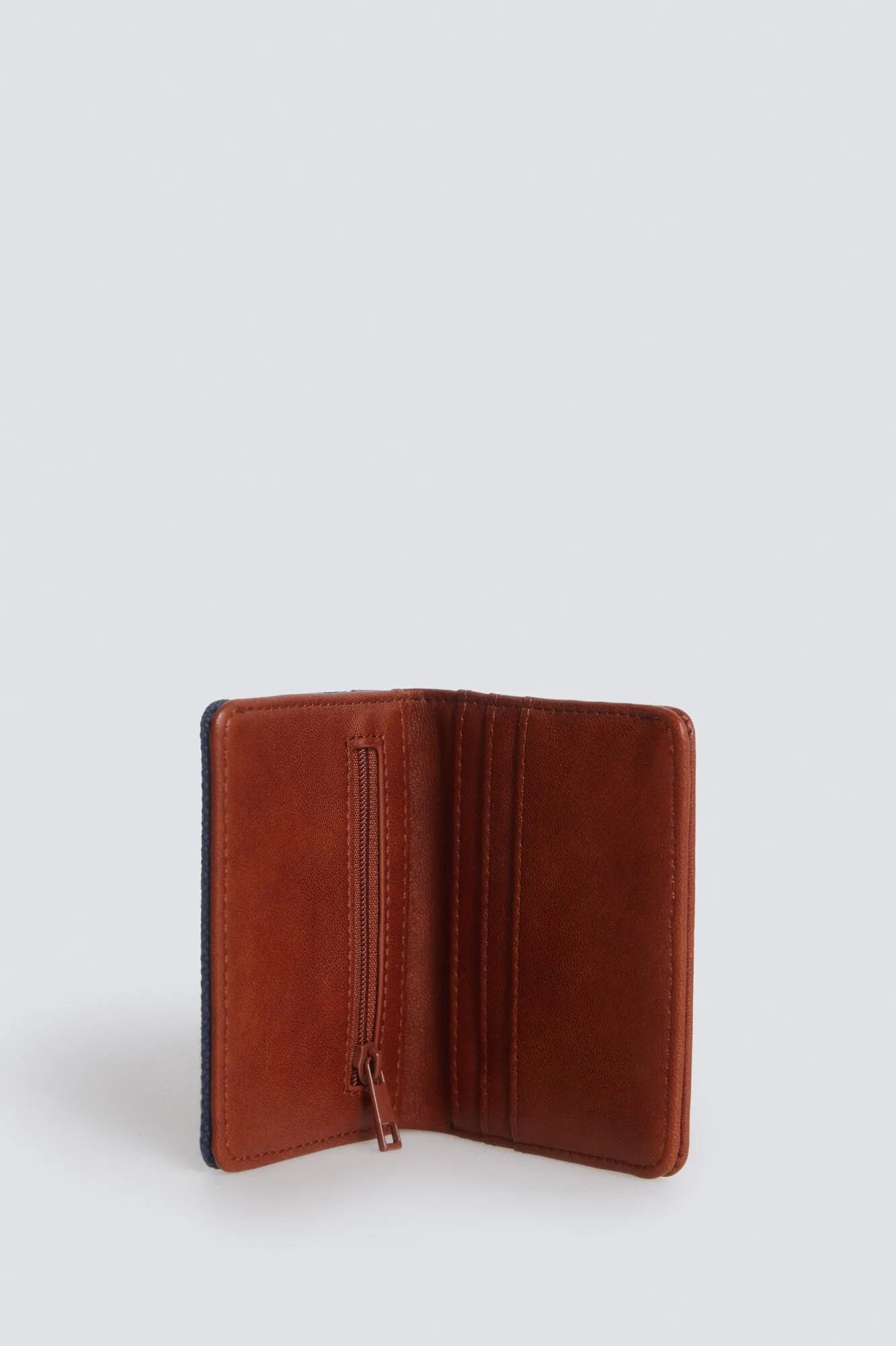 Springfield Blue Men Canvas and Faux Leather Wallet SKU: 8203117_12 Image 02