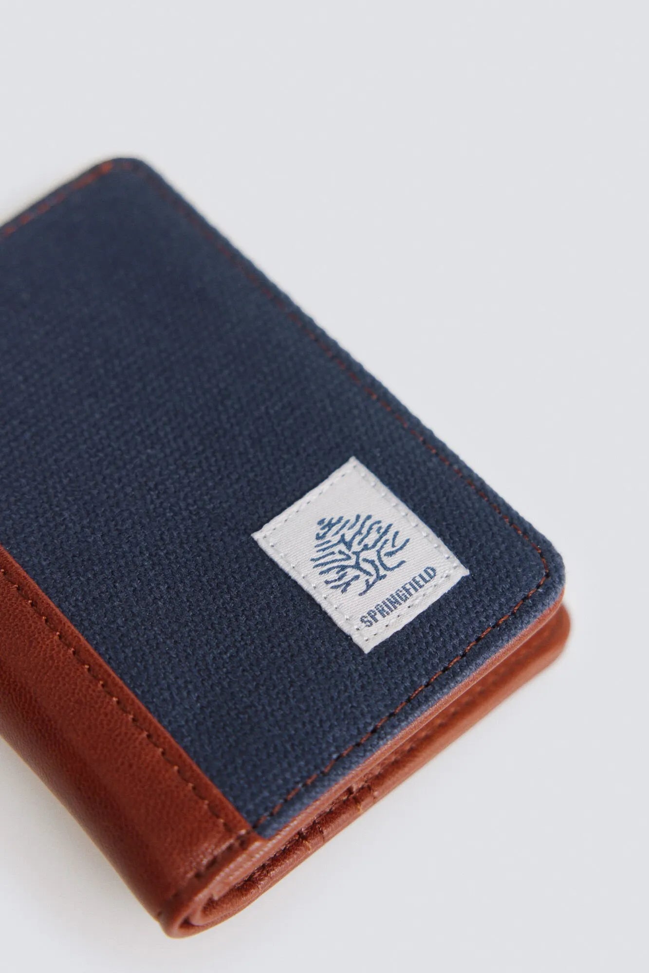 Springfield Blue Men Canvas and Faux Leather Wallet SKU: 8203117_12 Image 04