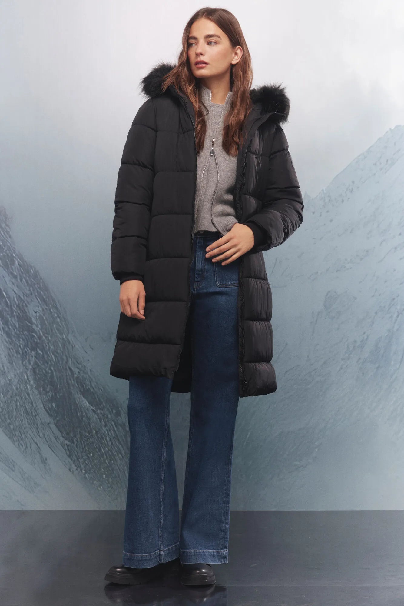 Springfield_Black_Thermolite Puffer Long Coat_8272796_01_05