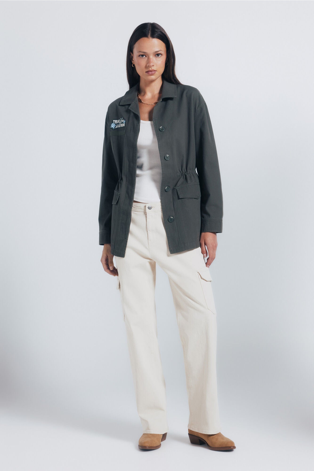 Springfield_Green_Military Overshirt with Patches_8272808_94_05