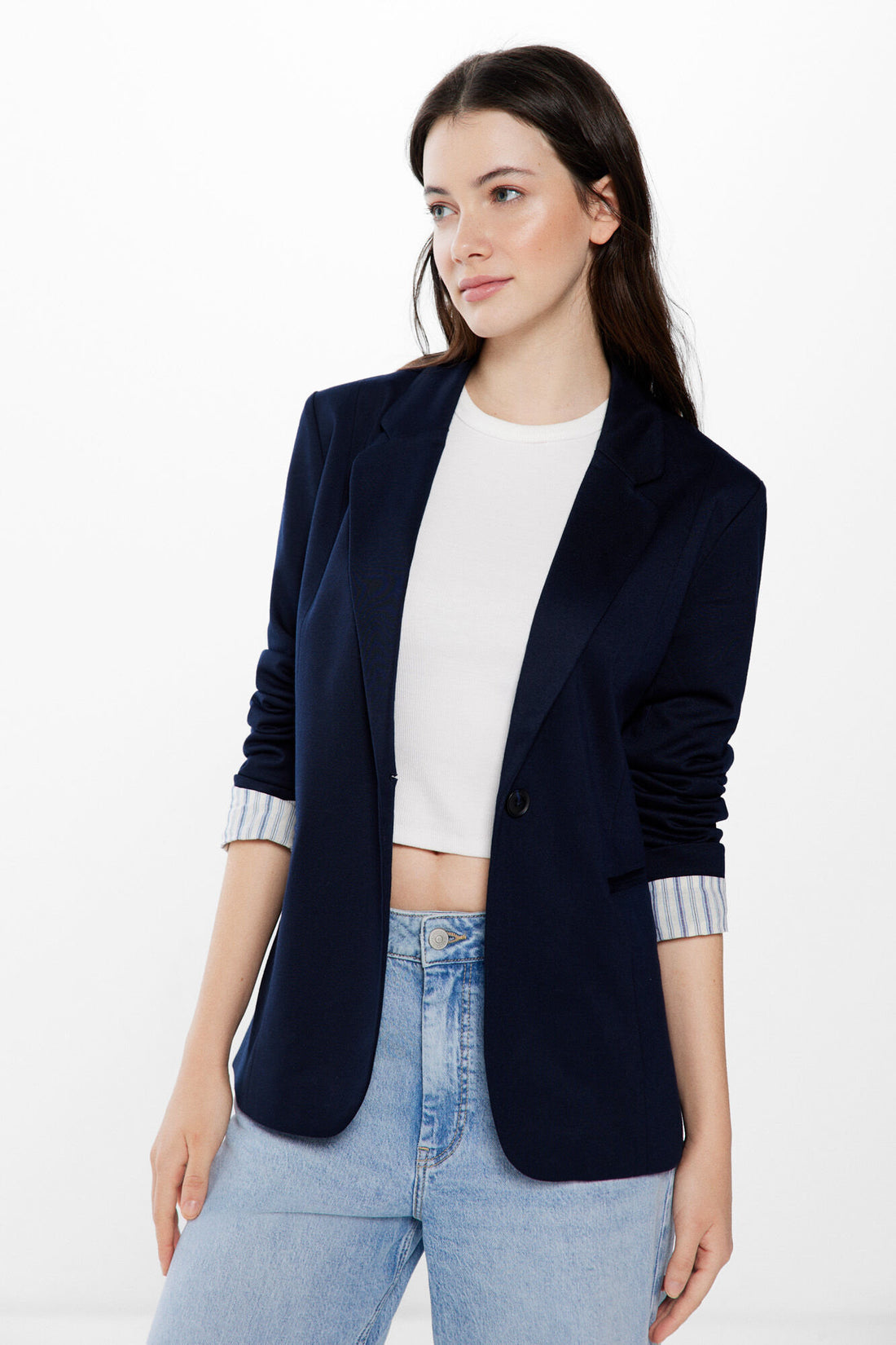 Blazer With Rolled Sleeves_8417373_14_01