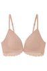 Lovely Pink Tulle Lace Triangle Bra_07