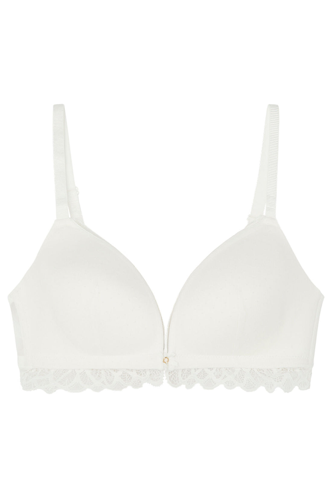 Lovely White Tulle Lace Triangle Bra In Different Cup Sizes_08