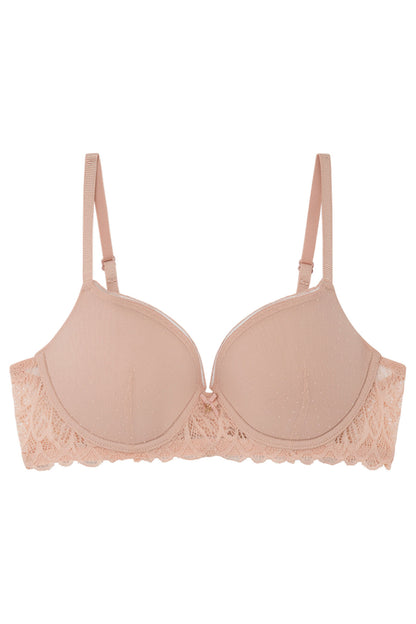 Beautiful Pink Tulle Lace Bra_08