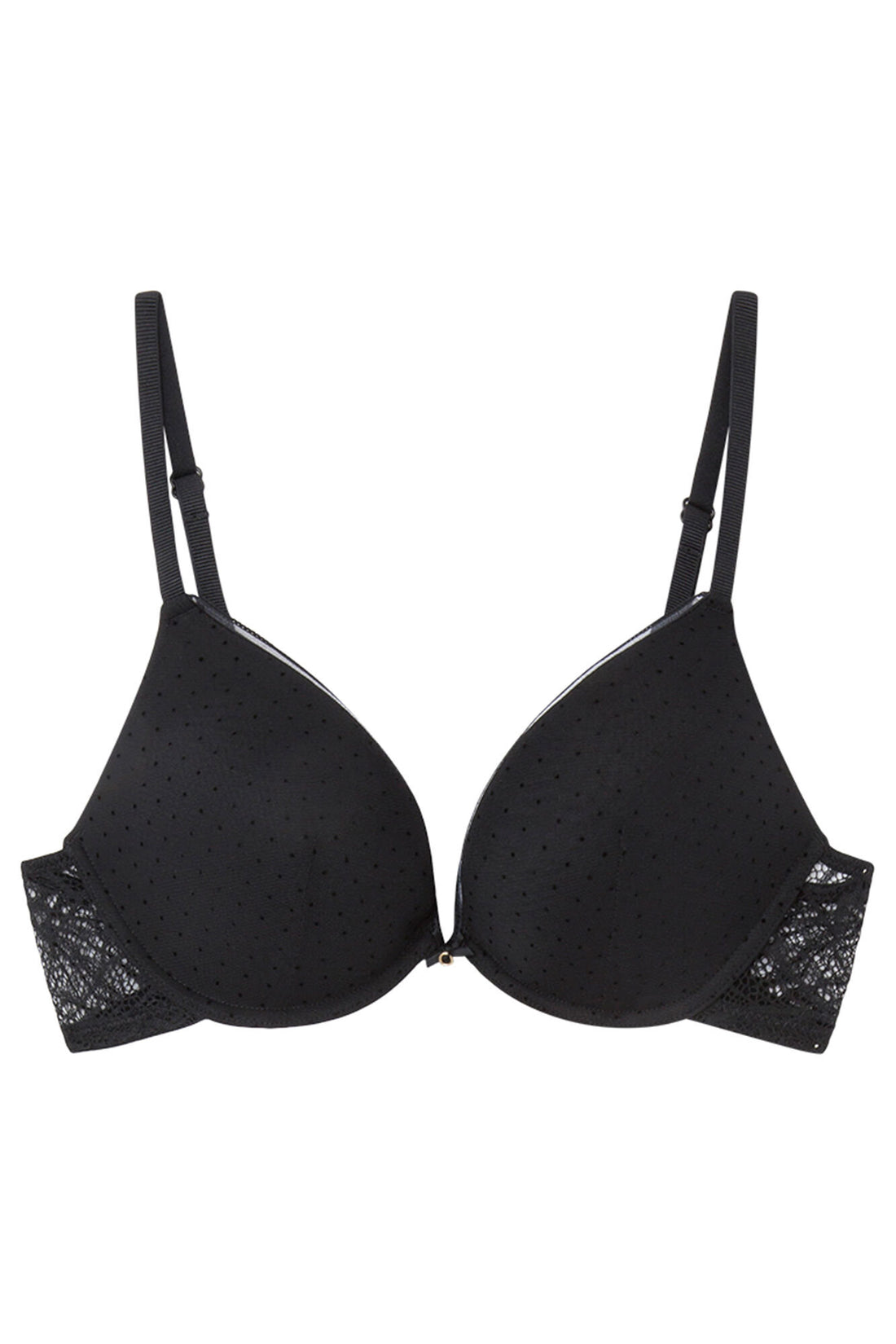 Gorgeous Push Up Bra Lace Tulle Black In Different Cup Sizes_06