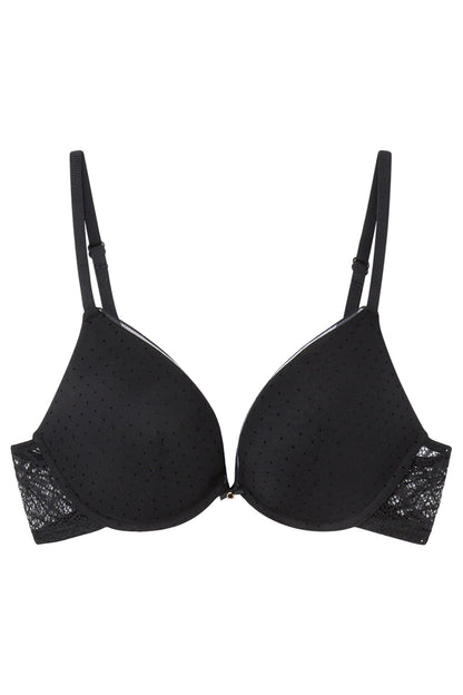 Gorgeous Push Up Bra Lace Tulle Black In Different Cup Sizes_06