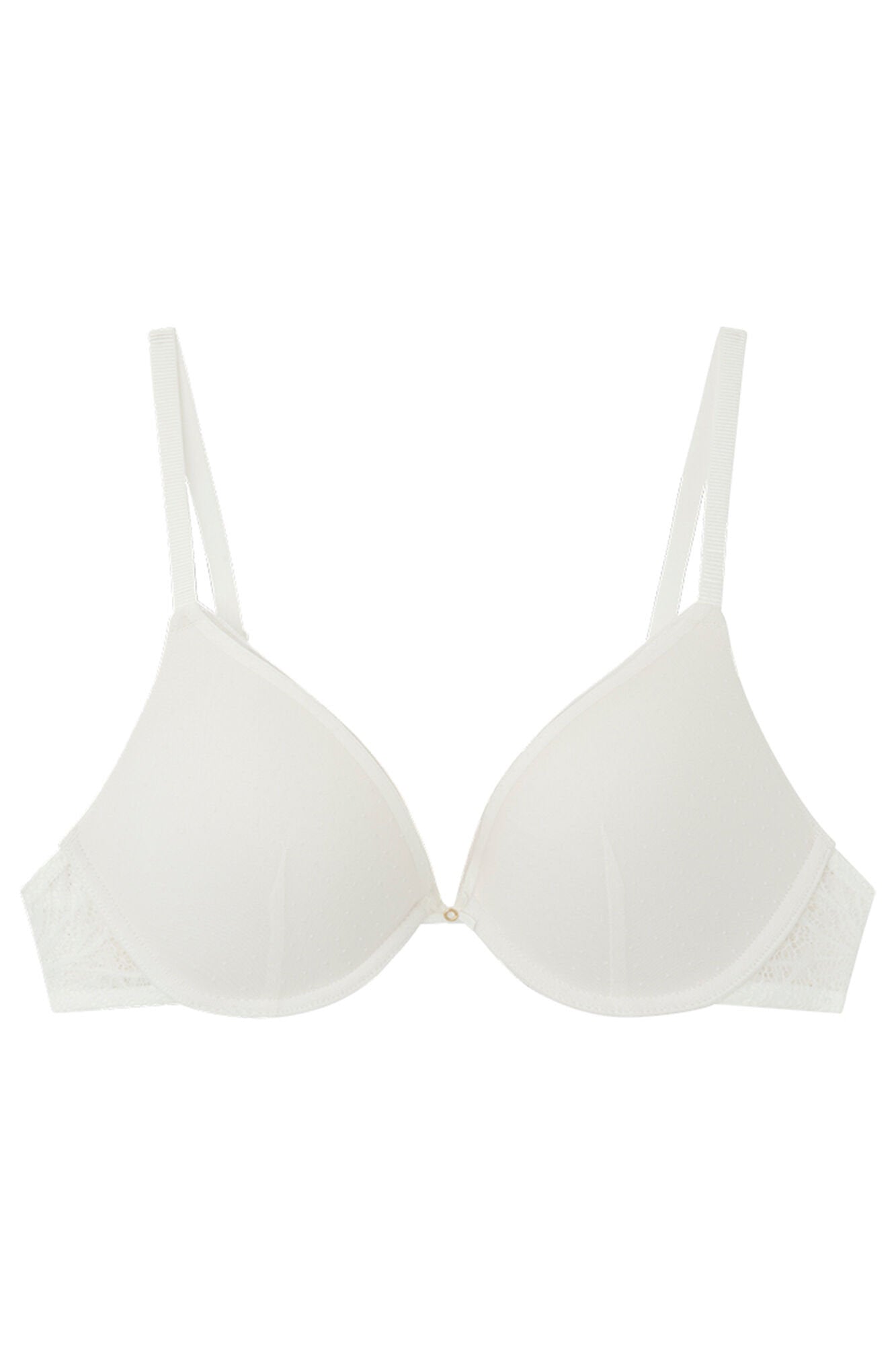 Gorgeous Push Up Bra White Tulle Lace_08