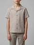 Springfield Beige Boys Linen-Look Short Sleeve Shirt SKU: 8483000_55 Image 00