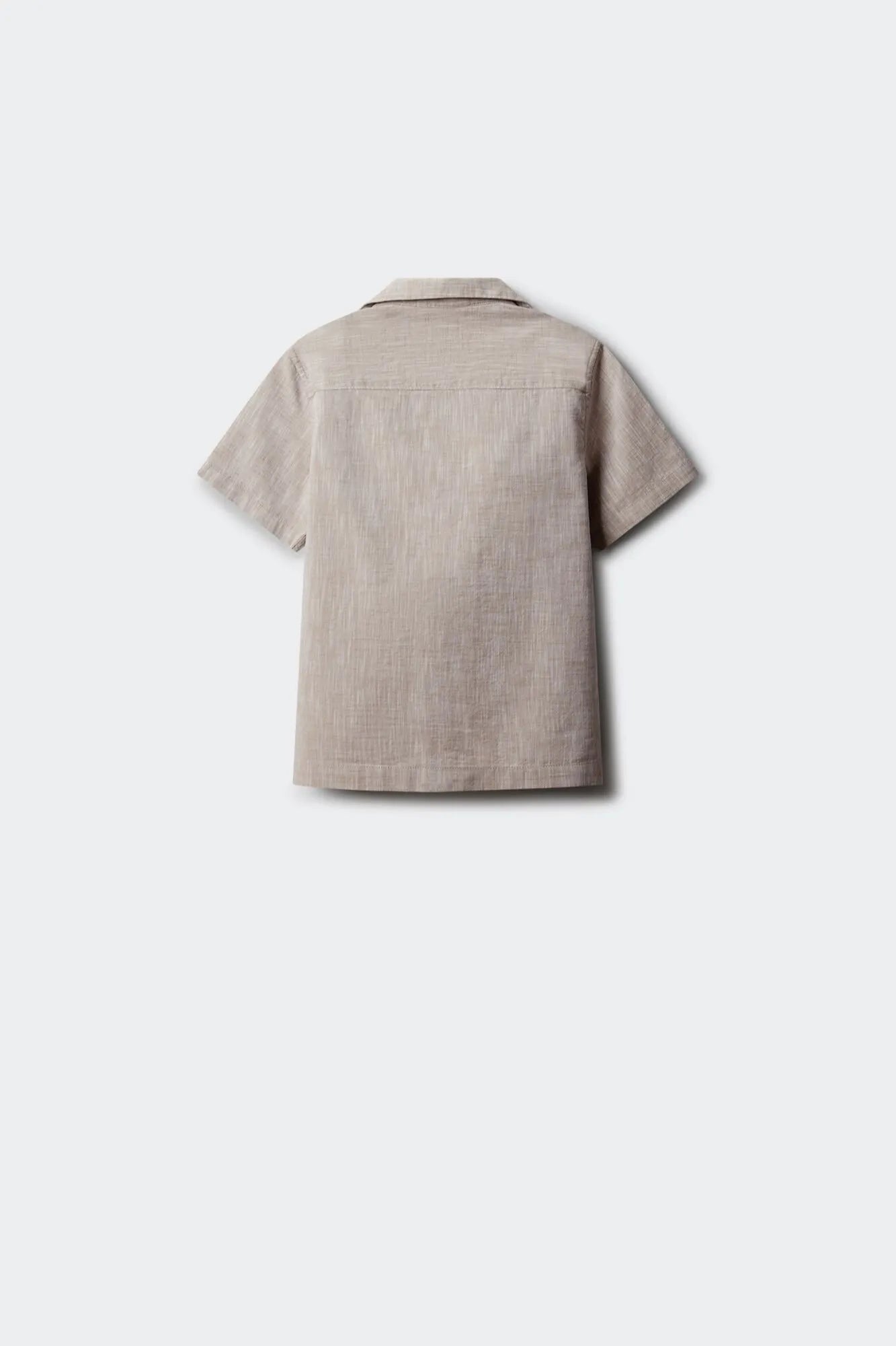 Springfield Beige Boys Linen-Look Short Sleeve Shirt SKU: 8483000_55 Image 02
