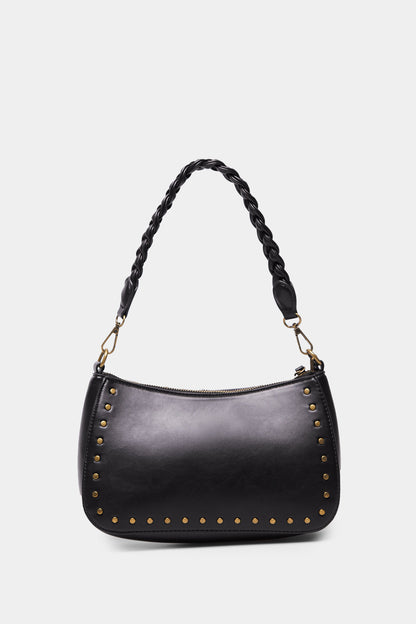Black Shoulder Bag With Braided Strap_8527381_01_05