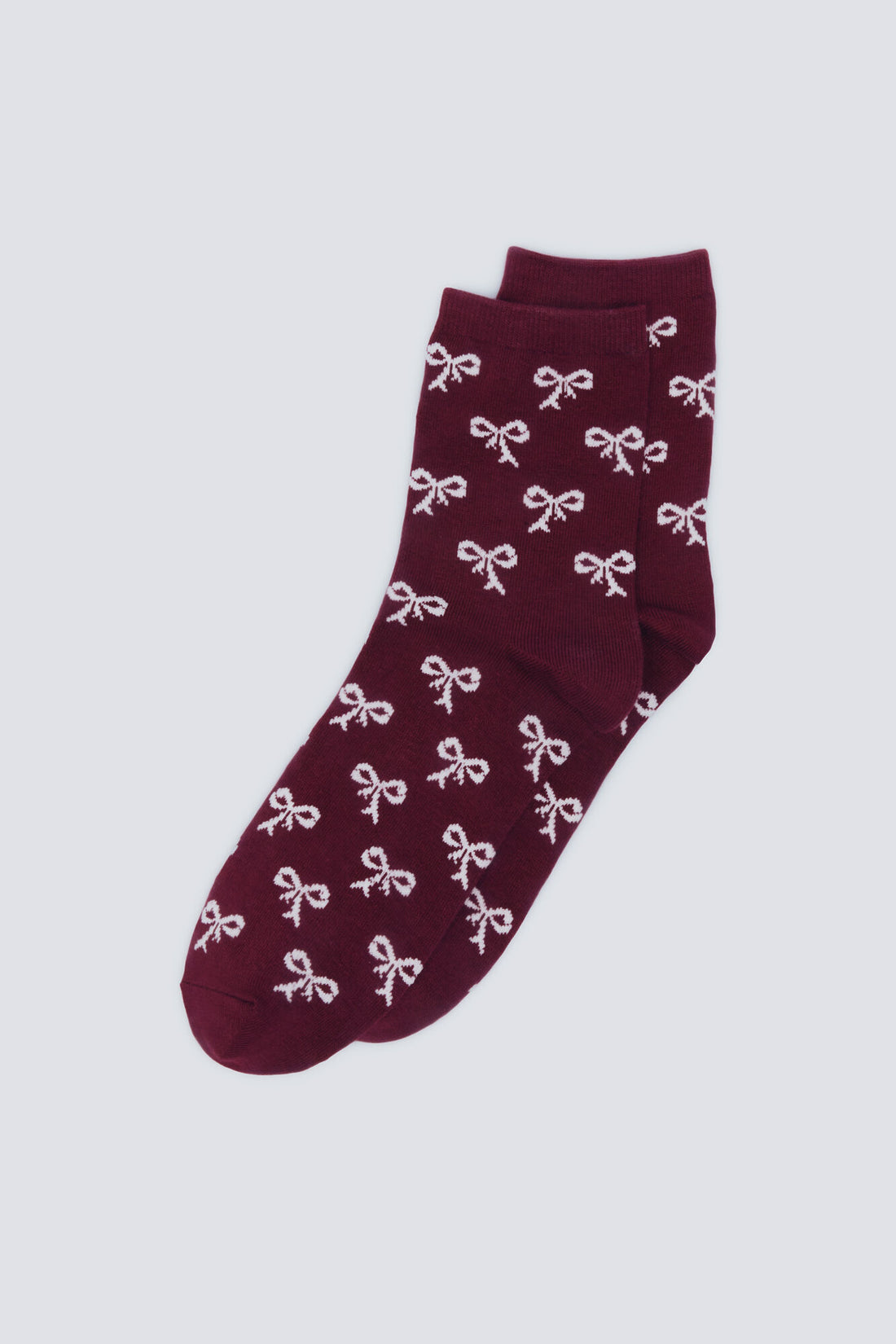 Springfield_Maroon_Long Socks with Bows_8542344_69_01