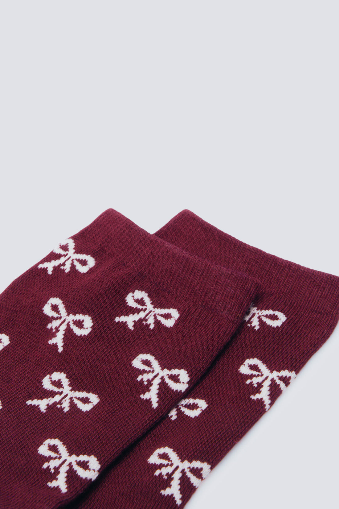 Springfield_Maroon_Long Socks with Bows_8542344_69_02