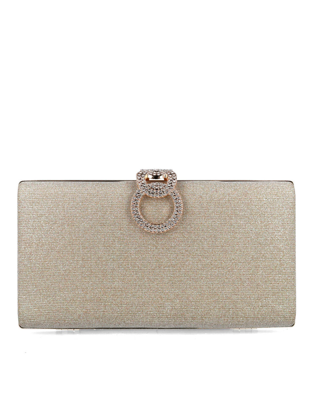 Shimmery Clutch With Embellished Hardware_85479_00_01