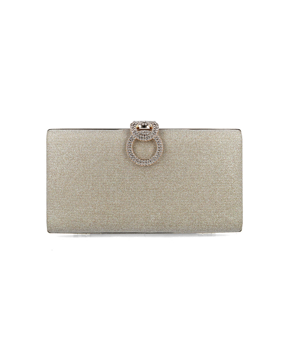 Shimmery Clutch With Embellished Hardware_85479_00_01