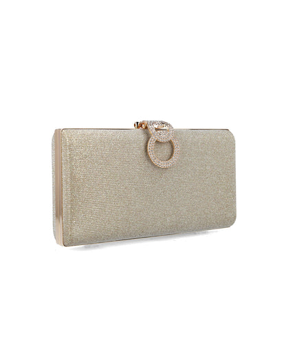 Shimmery Clutch With Embellished Hardware_85479_00_02