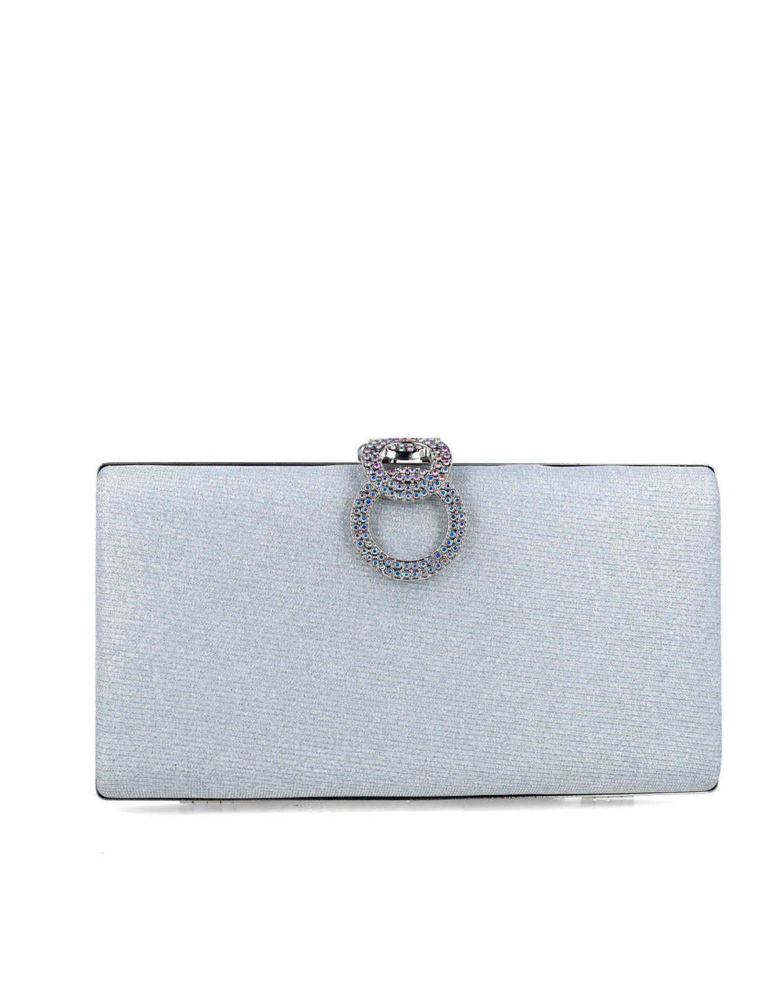 Shimmery Clutch With Embellished Hardware_85479_09_01