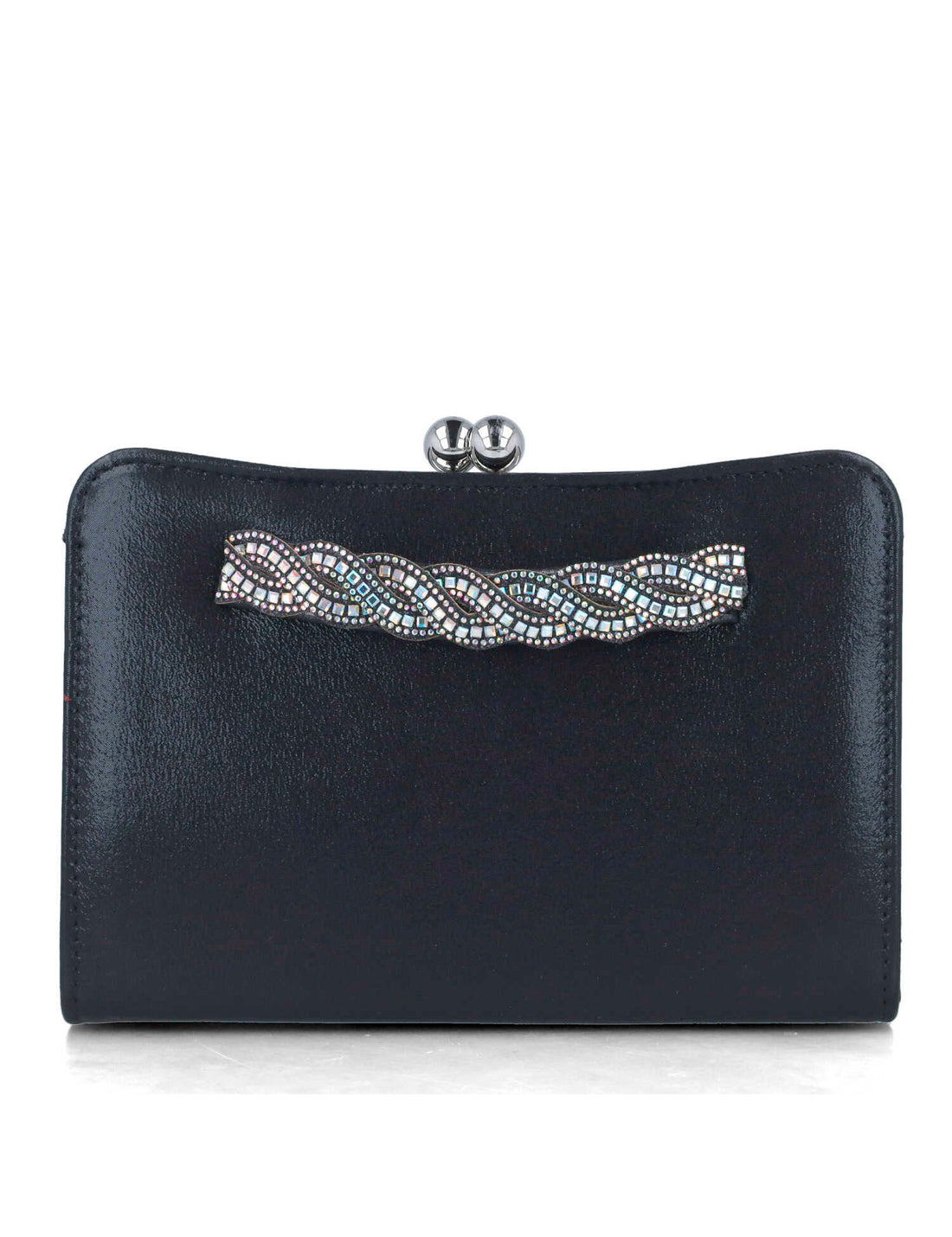 Black Clutch With Embellished Hand Strap_85490_01_01