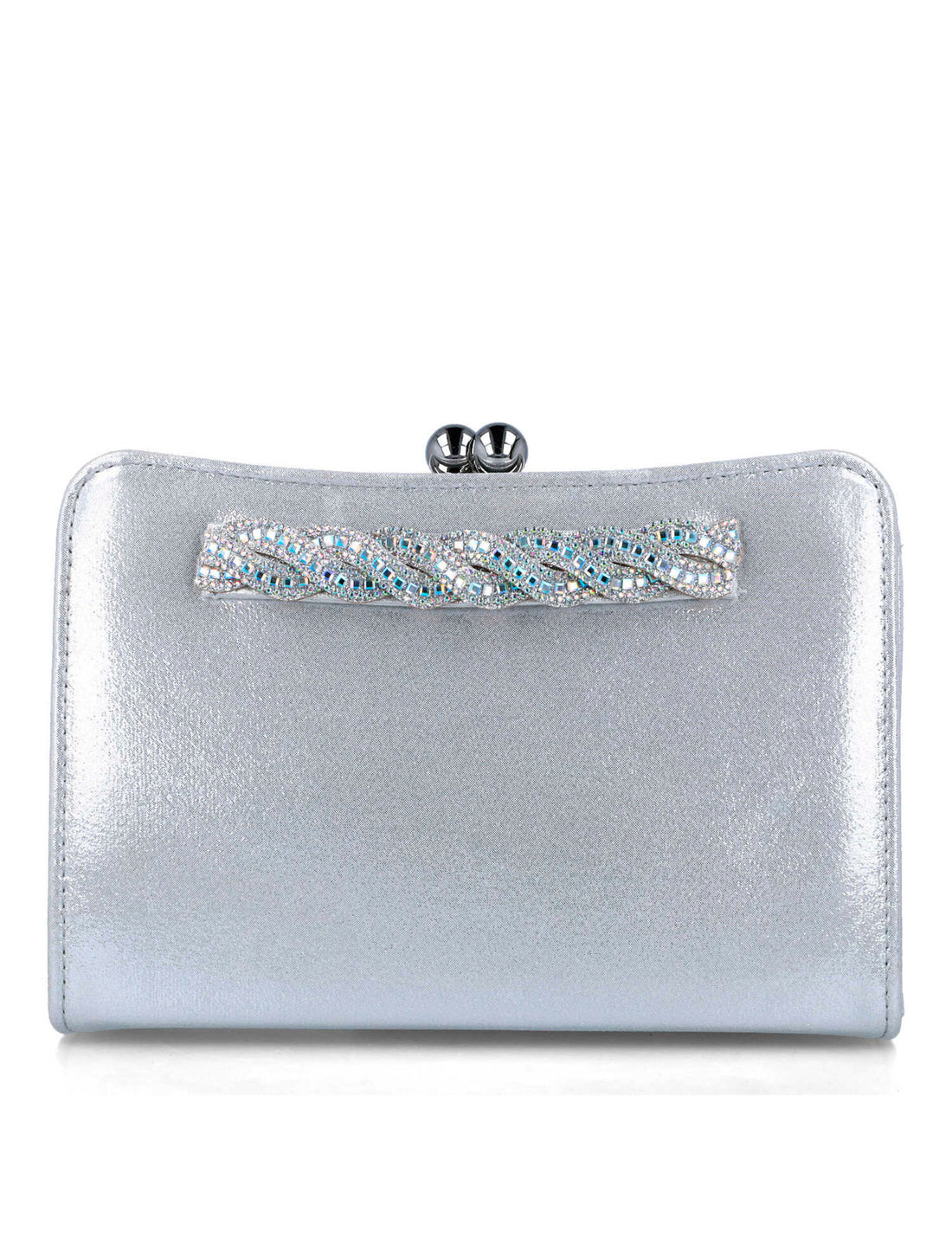 Silver Clutch With Embellished Hand Strap_85490_09_01