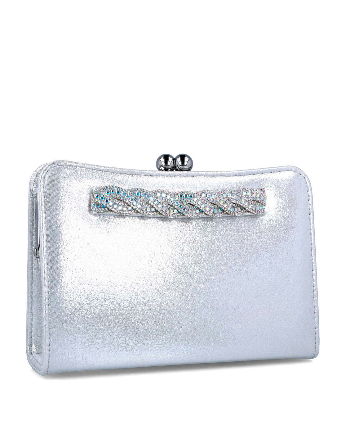 Silver Clutch With Embellished Hand Strap_85490_09_02