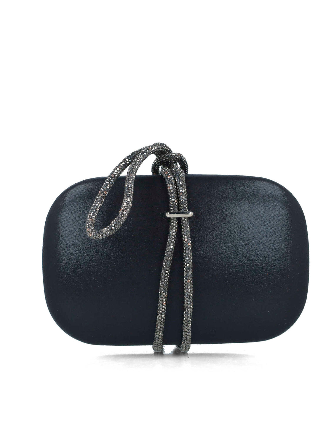 Black Clutch With Embellished Hand Strap_85499_01_01