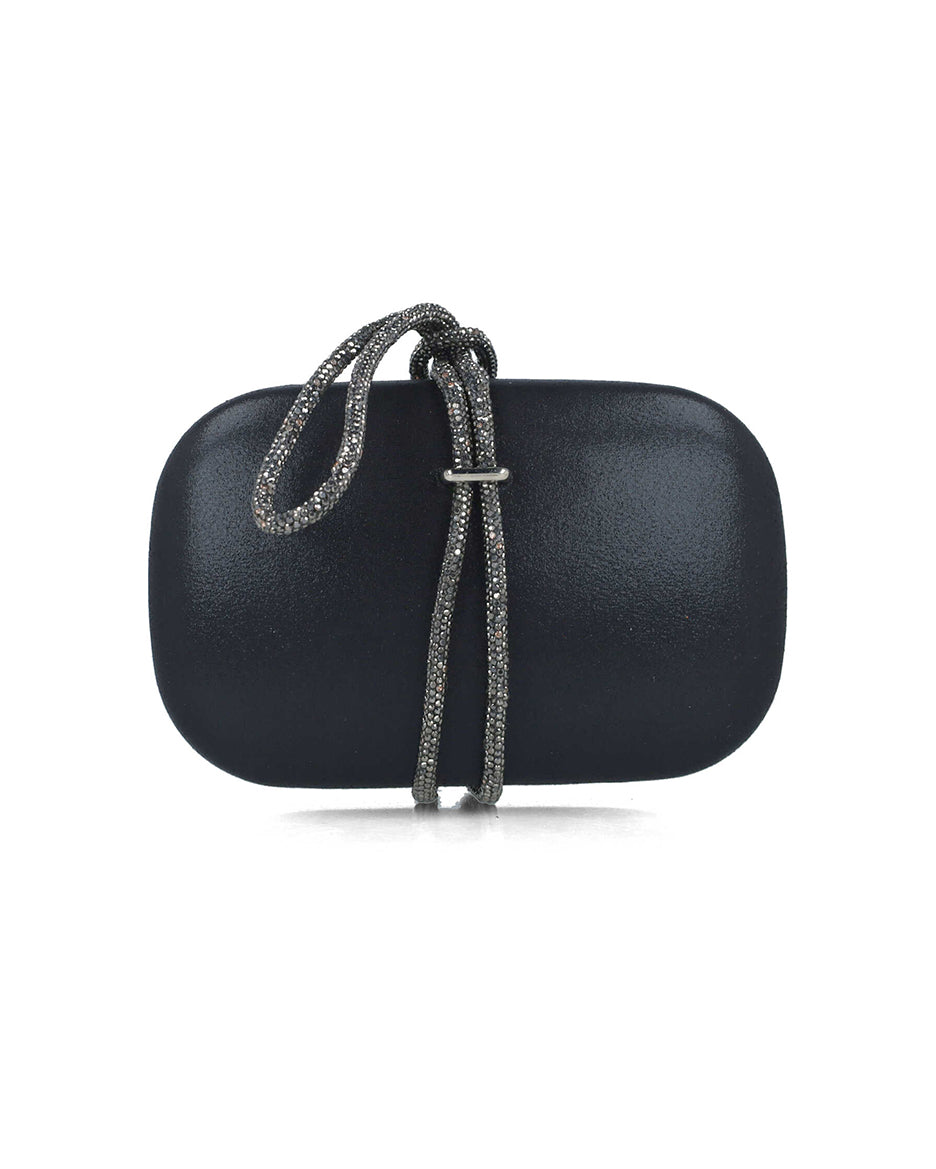 Black Clutch With Embellished Hand Strap_85499_01_01