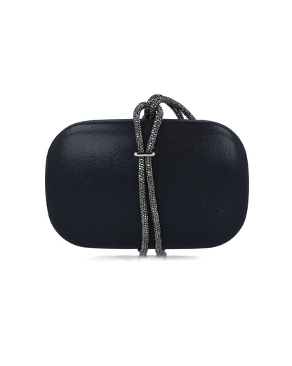 Black Clutch With Embellished Hand Strap_85499_01_03