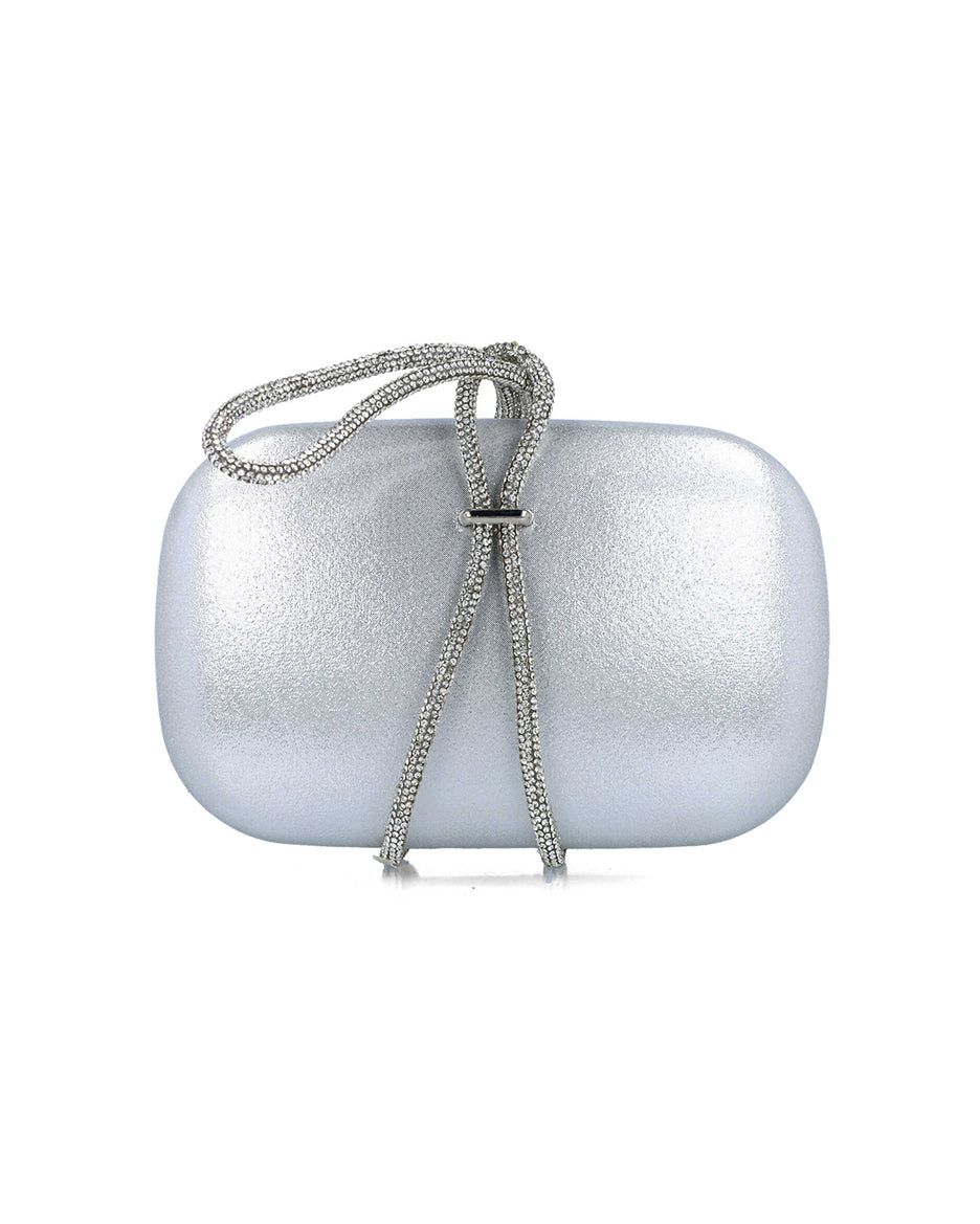 Silver Clutch With Embellished Hand Strap_85499_09_01