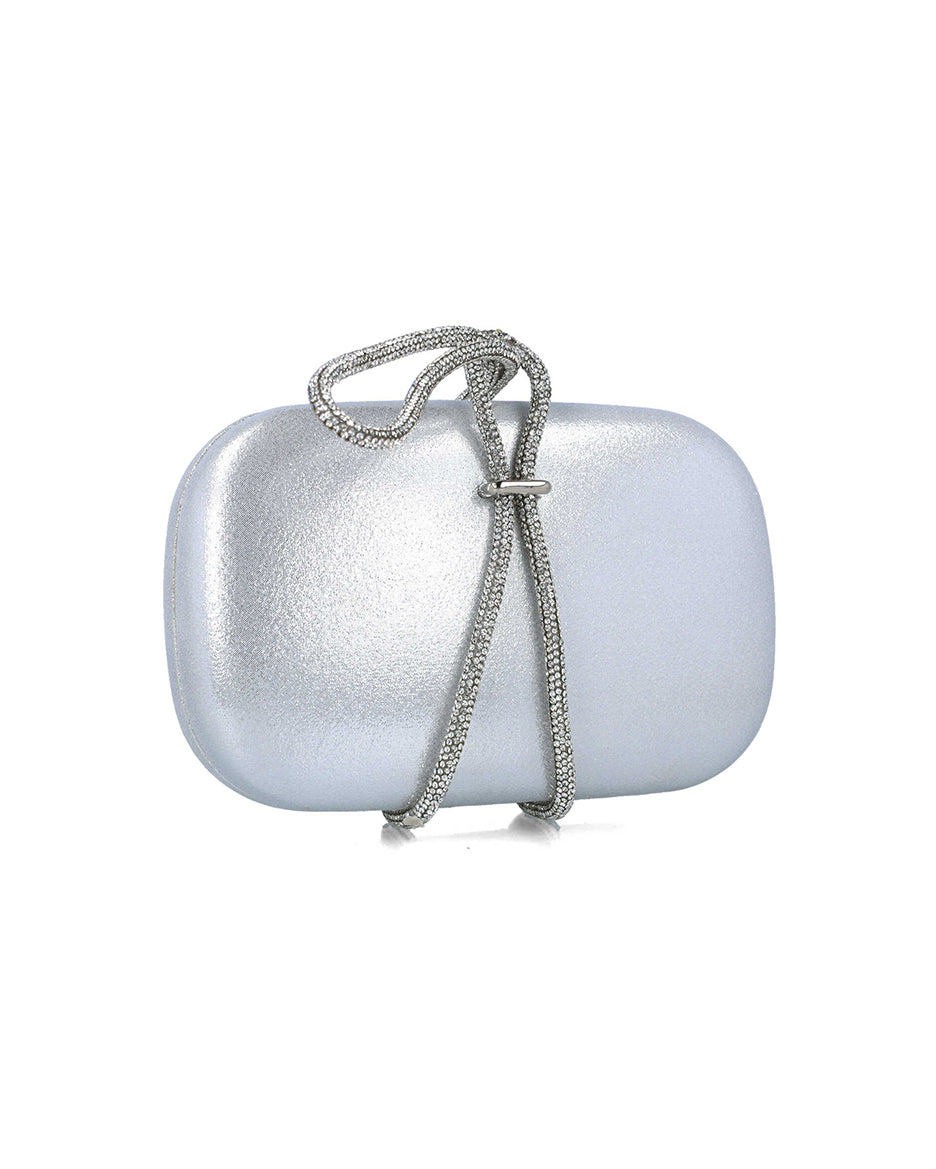 Silver Clutch With Embellished Hand Strap_85499_09_02