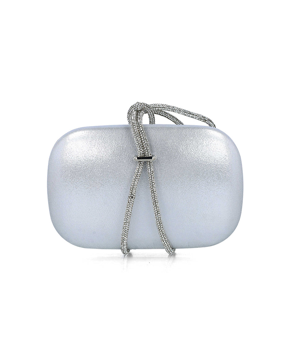 Silver Clutch With Embellished Hand Strap_85499_09_03