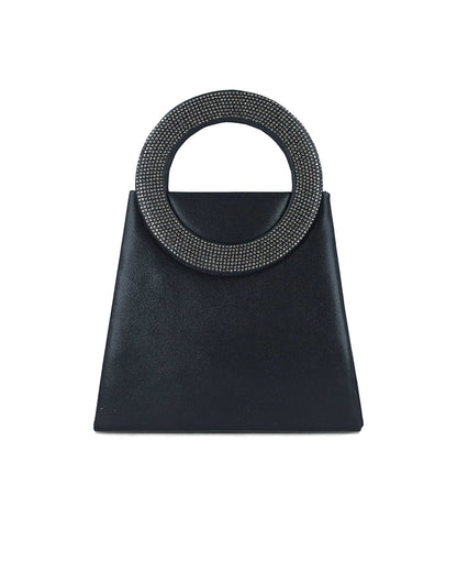 Black Handbag With Embellished Hand Strap_85508_01_01