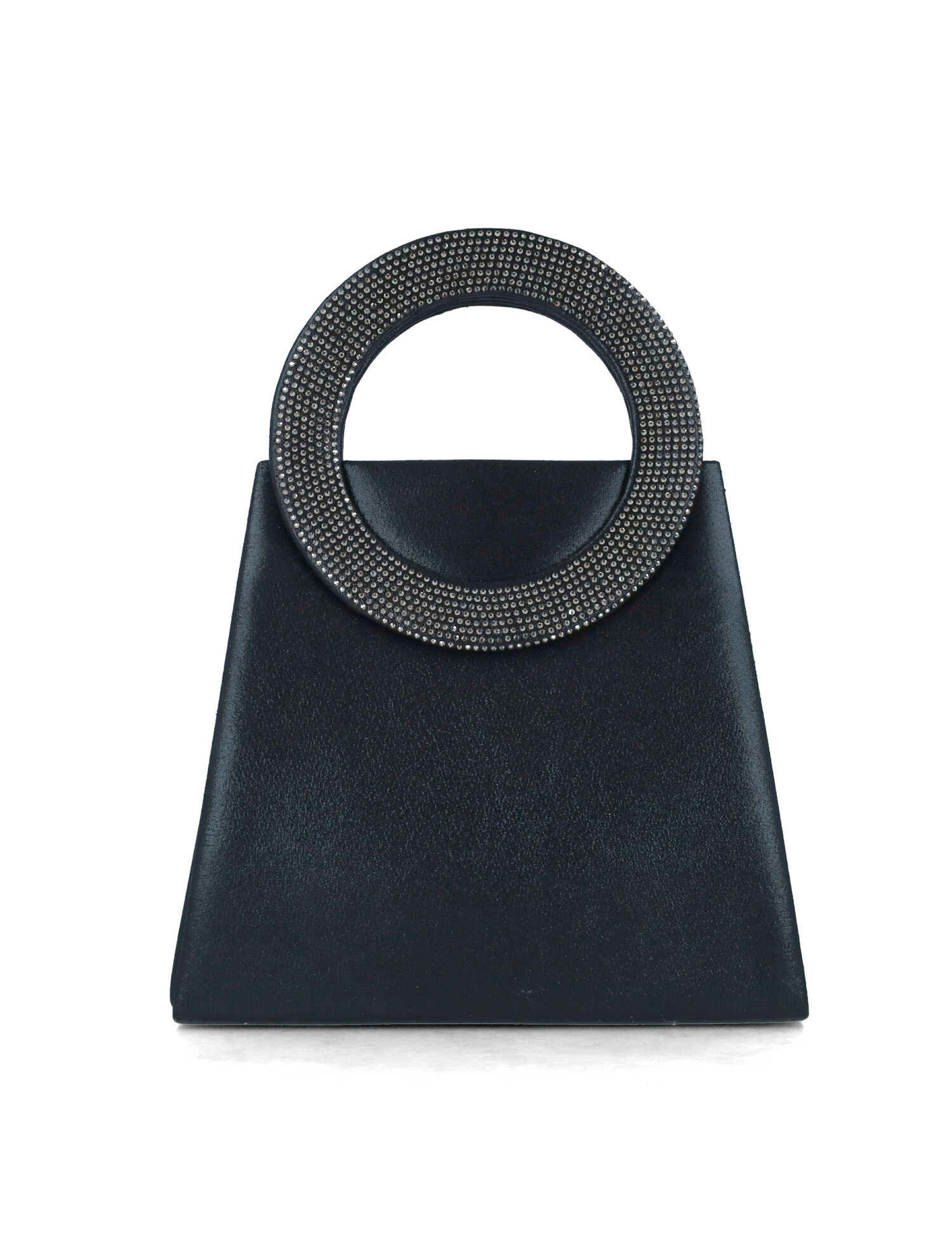 Black Handbag With Embellished Hand Strap_85508_01_03