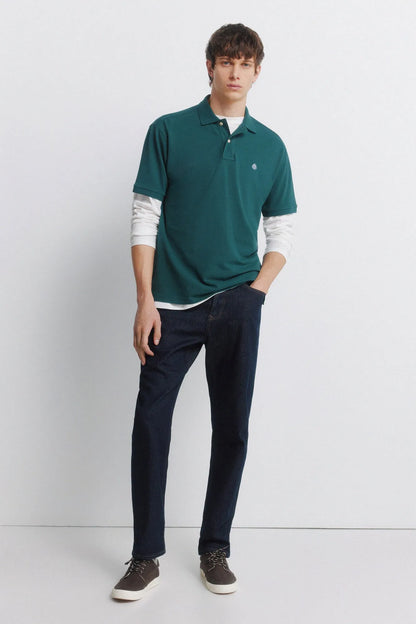 Springfield Green Men Basic Regular Fit Polo Shirt Springfield SKU: 8551097_21 Image 04