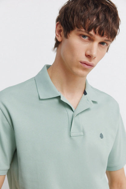 Springfield Green Men Basic Regular Fit Polo Shirt Springfield SKU: 8551097_27 Image 02