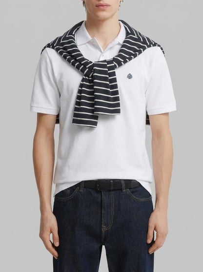 Springfield White Men Basic Regular Fit Polo Shirt Springfield SKU: 8551097_99 Image 00