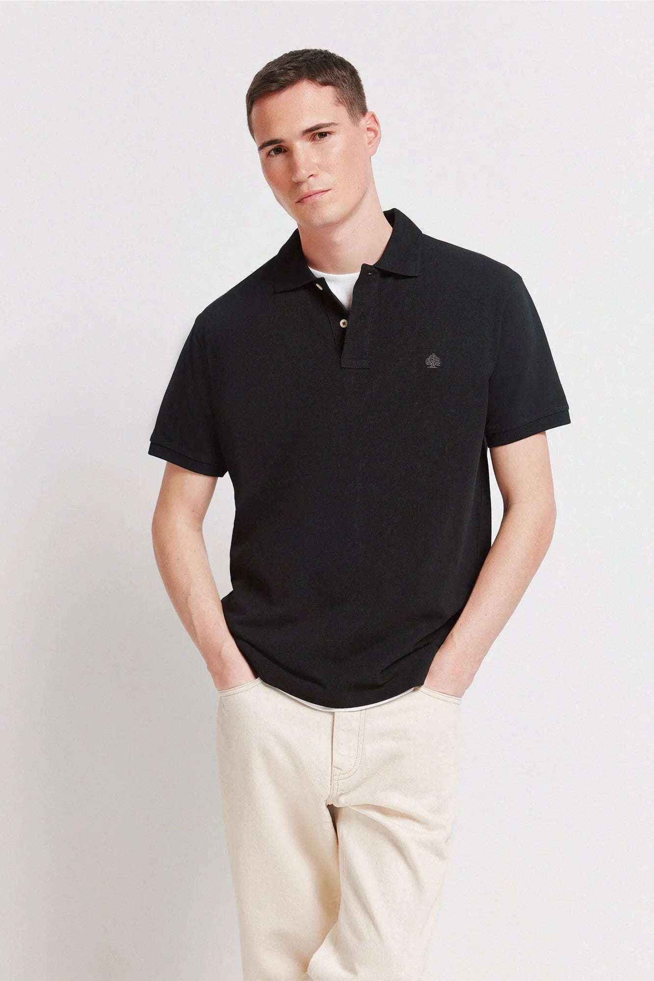 Springfield Black Men Basic Regular Fit Polo Shirt Springfield SKU: 8551105_01 Image 01