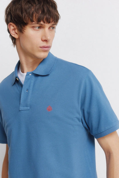 Springfield Blue Men Basic Regular Fit Polo Shirt Springfield SKU: 8551105_14 Image 02