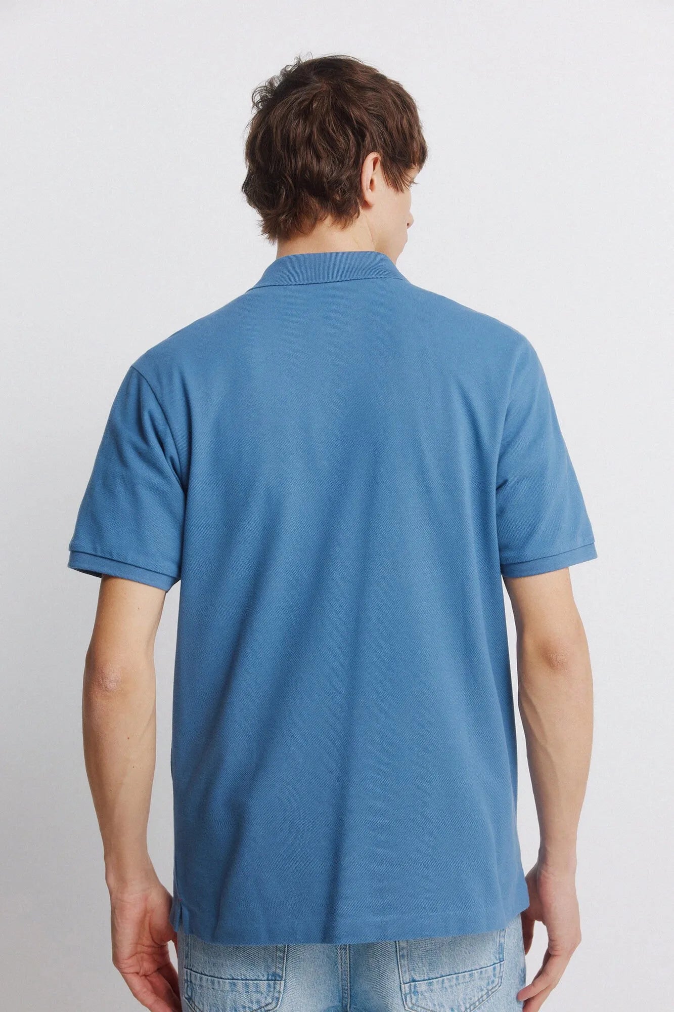Springfield Blue Men Basic Regular Fit Polo Shirt Springfield SKU: 8551105_14 Image 03