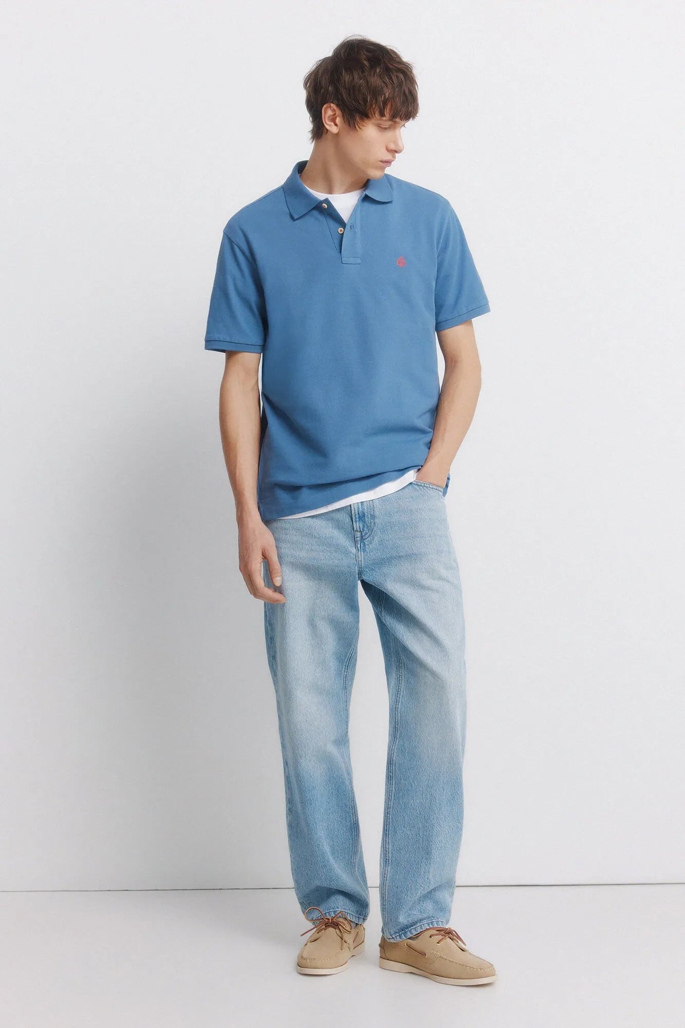 Springfield Blue Men Basic Regular Fit Polo Shirt Springfield SKU: 8551105_14 Image 04