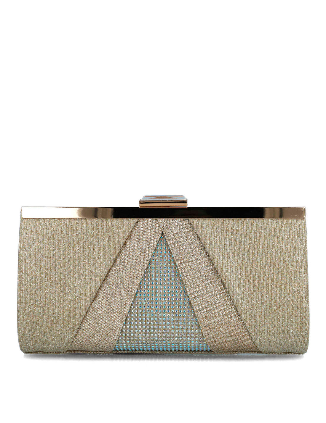 Beige Clutch With Gold Hardware_85511_00_01