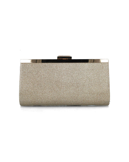 Beige Clutch With Gold Hardware_85511_00_03