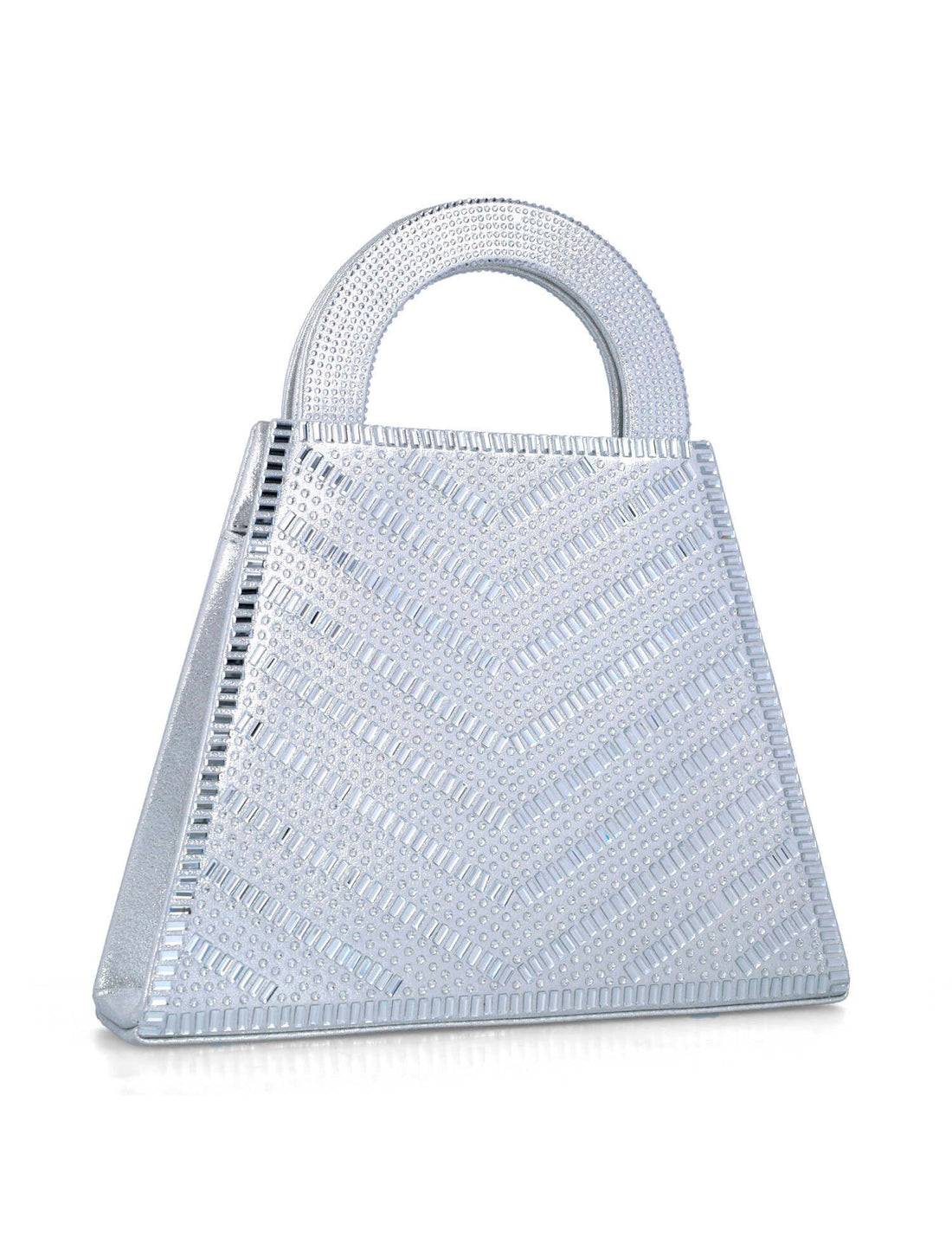 Silver Handbag With Embellished Hand Strap_85535_09_02