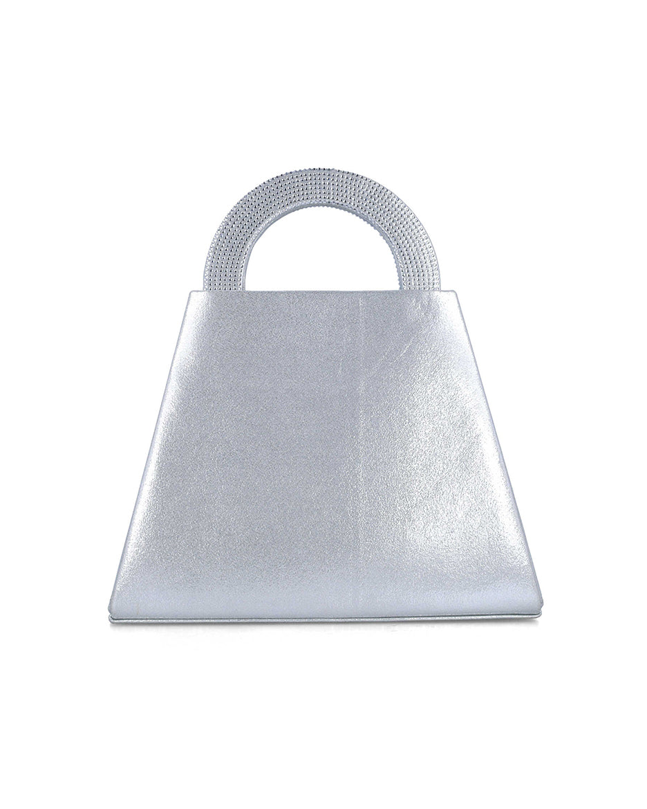 Silver Handbag With Embellished Hand Strap_85535_09_03