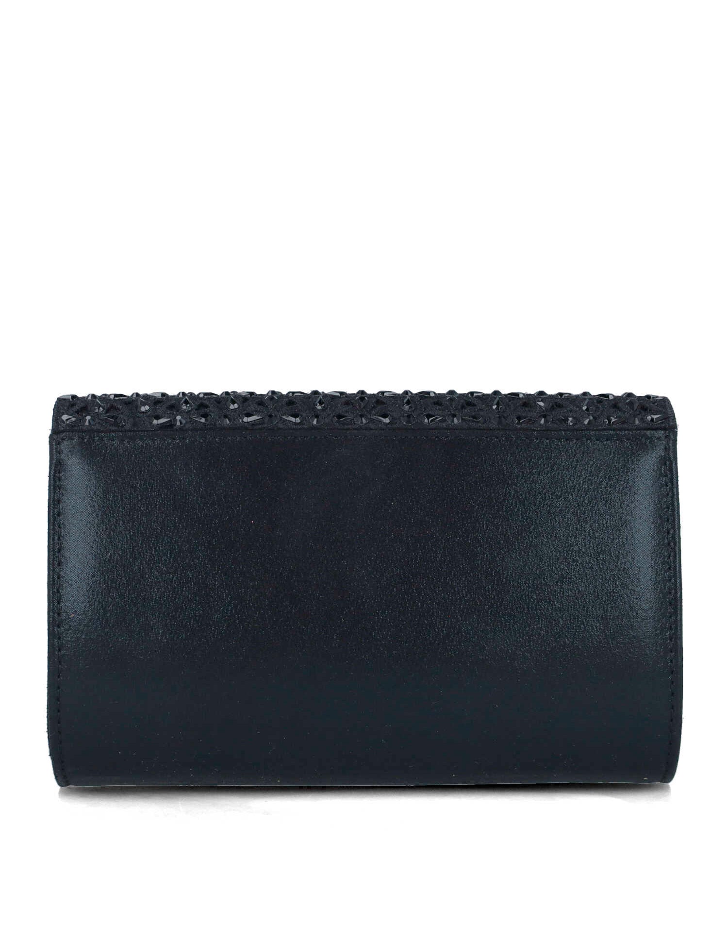 Black Clutch With Embellished Flap_85540_01_03