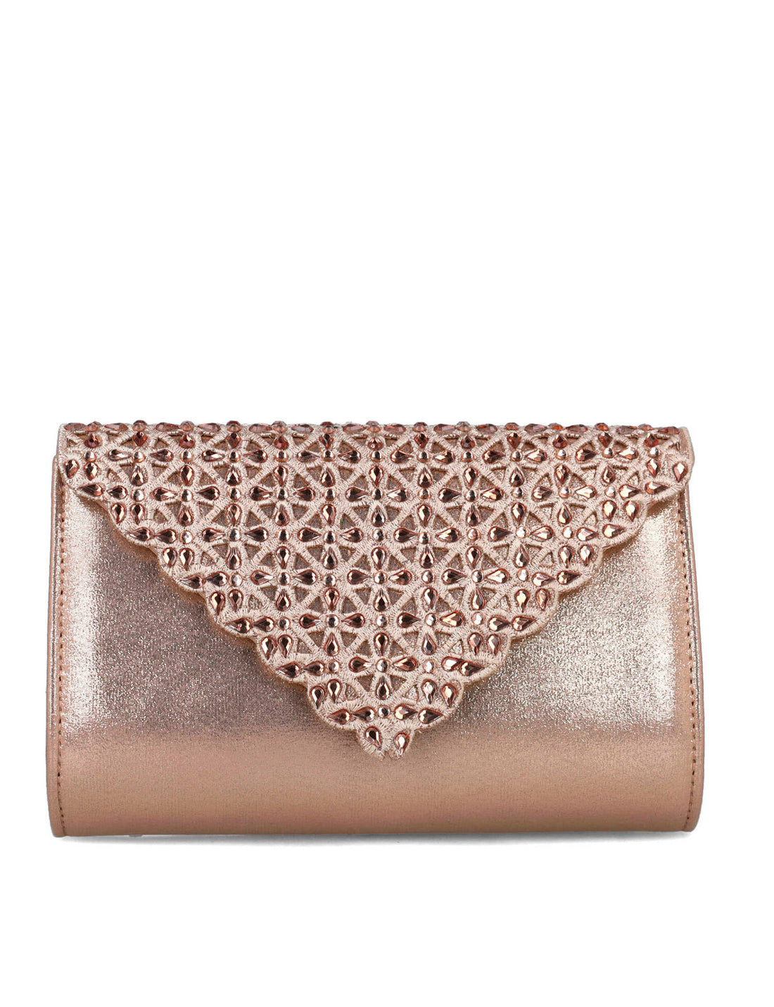 Gold Clutch With Embellished Flap_85540_38_01