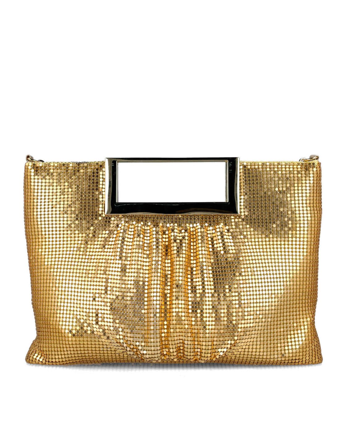 Gold Puffy Handbag With Metallic Handle_85560_00_01