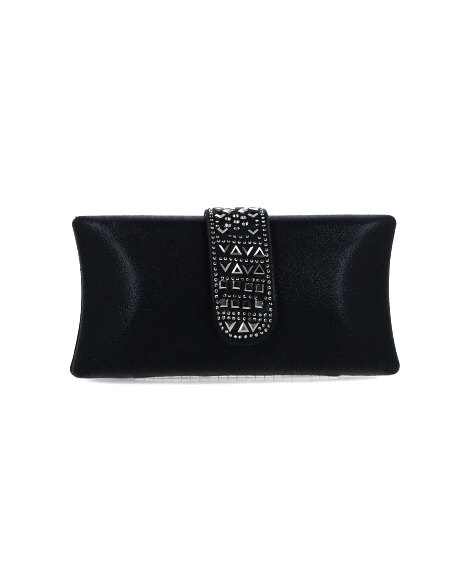 Black Clutch With Embellished Hardware_85583_01_01