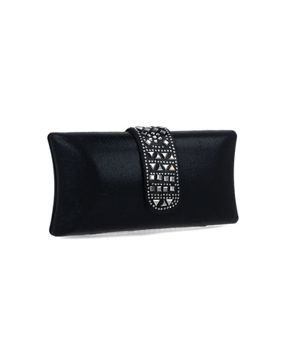 Black Clutch With Embellished Hardware_85583_01_02